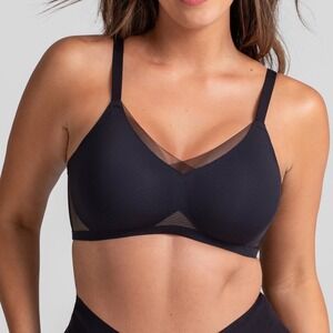 Honeylove CrossOver Bra Black 2X Full Support‎ Mesh Comfort Bra Comfort Casual